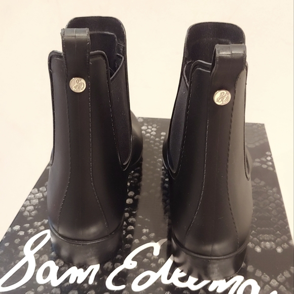 Sam Edelman Tinsley Black Rain Boots Size 8 / 38 - Picture 4 of 6